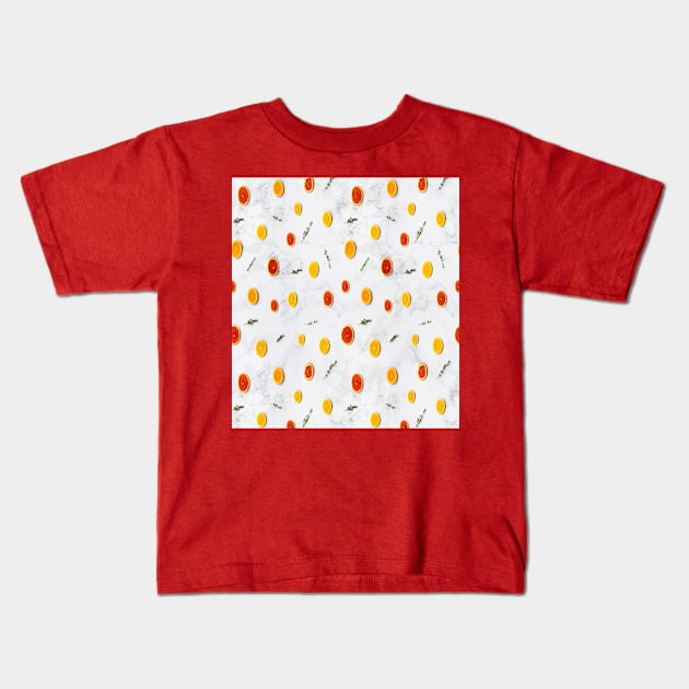 Citrus Fruits Kids T-Shirt by BlackRose Store